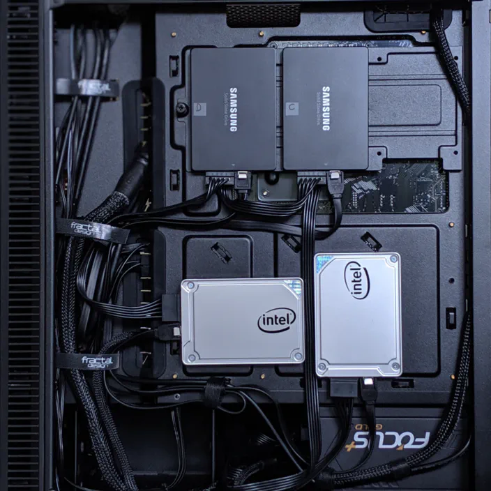 Samasung EVO 860 and Intel SSDs