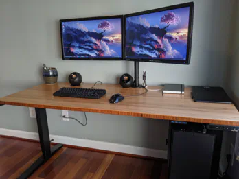 Uplift desk and computer holder