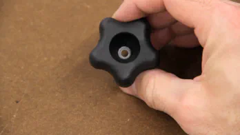 A plastic star knob.