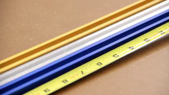 Height differences between three different brands of T-track.