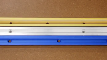 Hole spacing between three different brands of T-track.