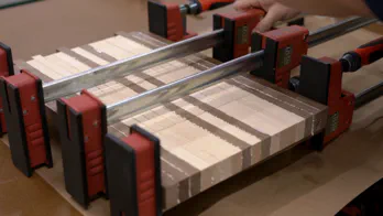 An edge grain cutting board.