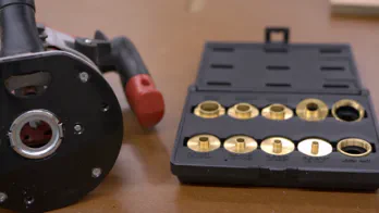 An edge grain cutting board.