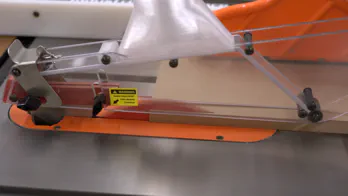 An edge grain cutting board.