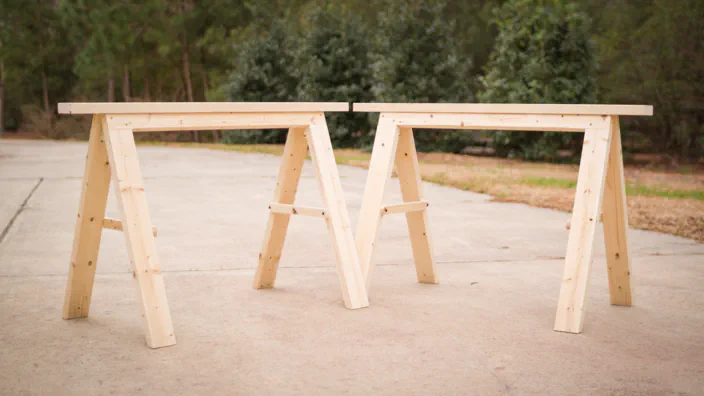 Build a Pair of Sturdy Folding Sawhorses