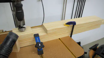 Roubo workbench leg-vise build.