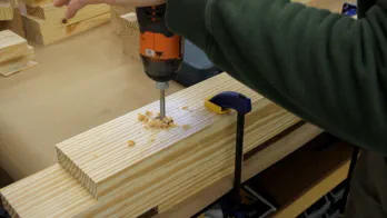 Roubo workbench leg-vise build.