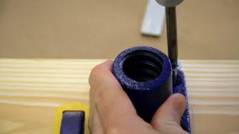 Roubo workbench leg-vise build.