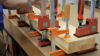 Roubo workbench leg-vise build.