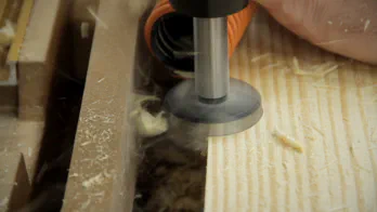 Roubo workbench leg-vise build.