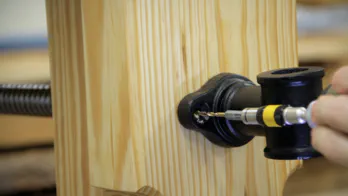 Roubo workbench leg-vise build.