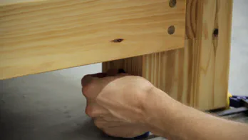 Roubo workbench leg-vise build.