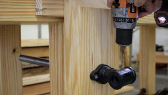 Roubo workbench leg-vise build.
