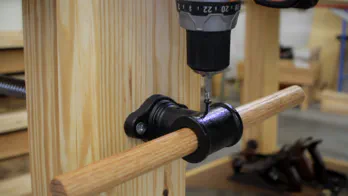 Roubo workbench leg-vise build.