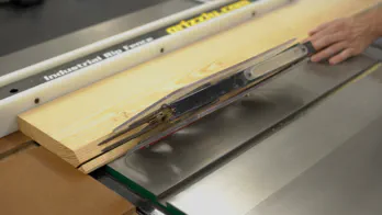 Surfacing a board on a jointer.
