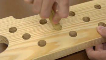 Ripping the guide rail at the table saw.