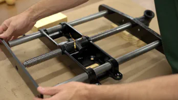 The rear plate is removed.