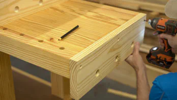 The inner jaw is reattached to the bench.